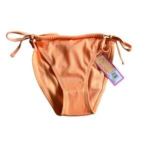 NWT! Juniors' Ninety-Nine° Tunnel Side-Tie Orange Bikini Bottoms Size X-Small